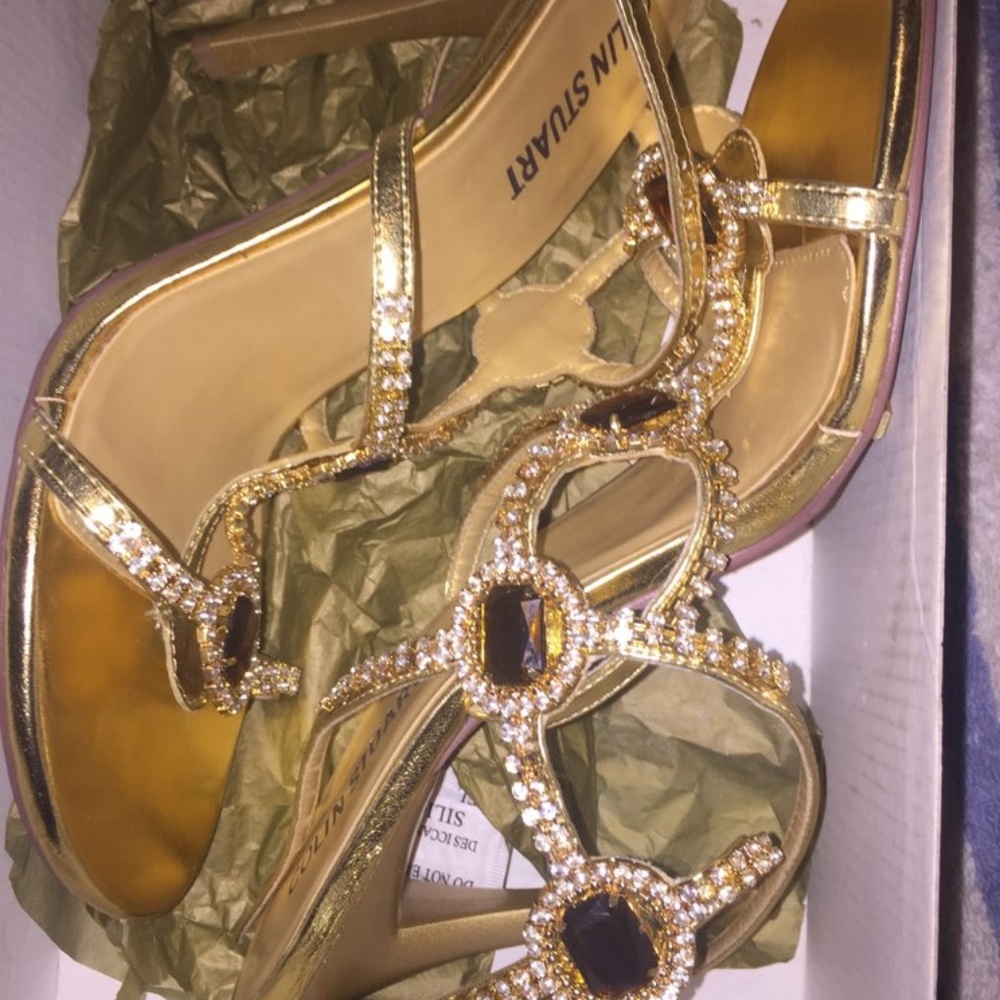 Colin Stuart jeweled gladiator heels